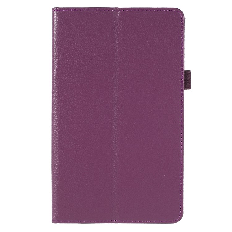 Litchi Texture PU Leather Stand Protection Case for Huawei MediaPad M5 8 (8.4-inch) - Purple-1