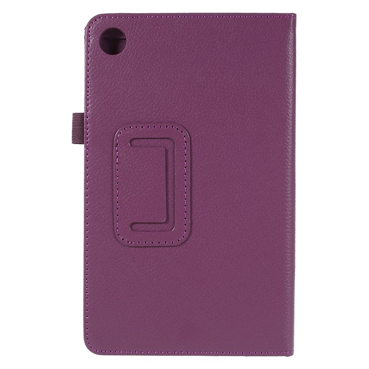 Litchi Texture PU Leather Stand Protection Case for Huawei MediaPad M5 8 (8.4-inch) - Purple-2