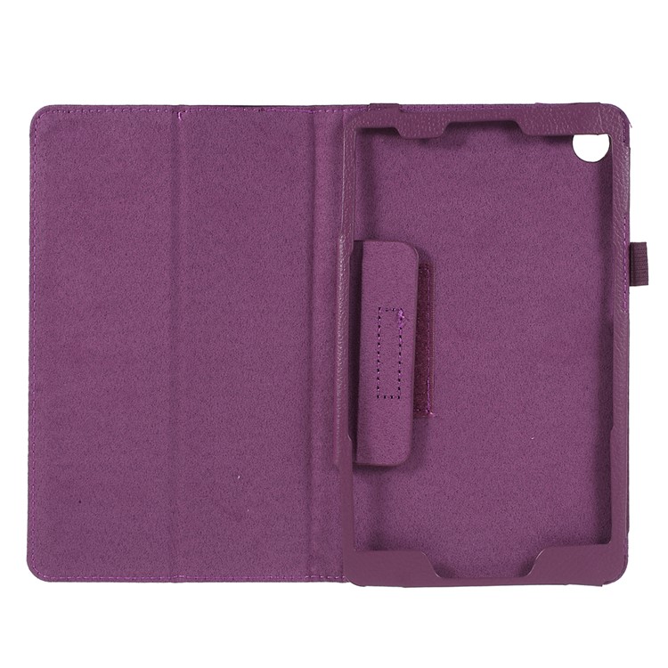 Litchi Texture PU Leather Stand Protection Case for Huawei MediaPad M5 8 (8.4-inch) - Purple-6