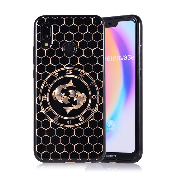 Electroplating Constellation Pattern TPU Cover for Huawei P20 Lite/Nova 3e - Pisces-1