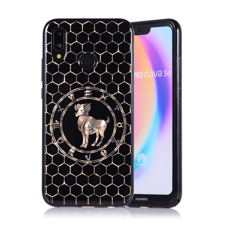 Electroplating Constellation Pattern TPU Shell for Huawei P20 Lite/Nova 3e - Aries-1