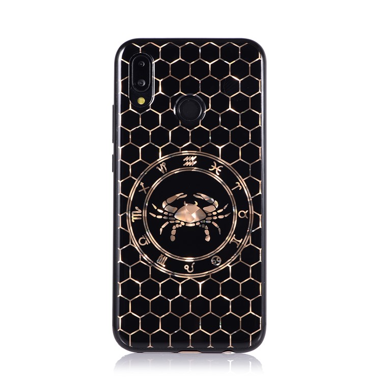 Electroplating Constellation Pattern TPU Cell Phone Case for Huawei P20 Lite/Nova 3e - Cancer-2