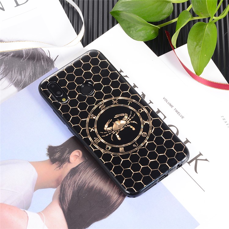 Electroplating Constellation Pattern TPU Cell Phone Case for Huawei P20 Lite/Nova 3e - Cancer-3