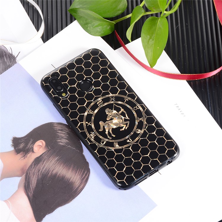 Electroplating Constellation Pattern TPU Cell Phone Shell for Huawei P20 Lite/Nova 3e - Sagittarius-5