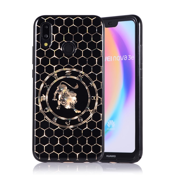 Electroplating Constellation Pattern TPU Protective Case for Huawei P20 Lite/Nova 3e - Leo-1
