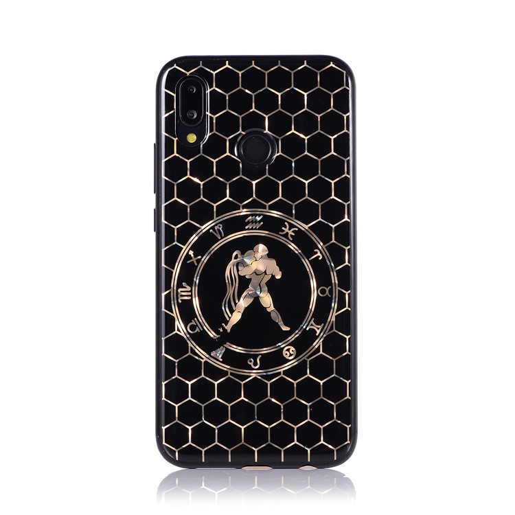 Electroplating Constellation Pattern TPU Back Case for Huawei P20 Lite/Nova 3e - Aquarius-2