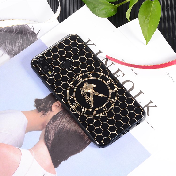 Electroplating Constellation Pattern TPU Back Case for Huawei P20 Lite/Nova 3e - Aquarius-3