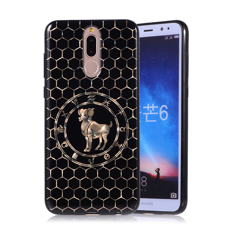 Electroplating Constellation Pattern TPU Shell for Huawei Mate 10 Lite/nova 2i/Maimang 6/Honor 9i (India) - Aries-1