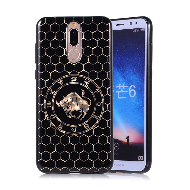 Electroplating Constellation Pattern TPU Mobile Phone Case for Huawei Mate 10 Lite/nova 2i/Maimang 6/Honor 9i (India) - Taurus-1