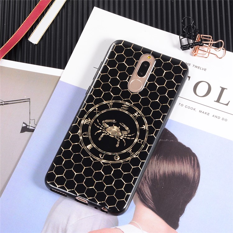 Electroplating Constellation Pattern TPU Cell Phone Case for Huawei Mate 10 Lite/nova 2i/Maimang 6/Honor 9i (India) - Cancer-3