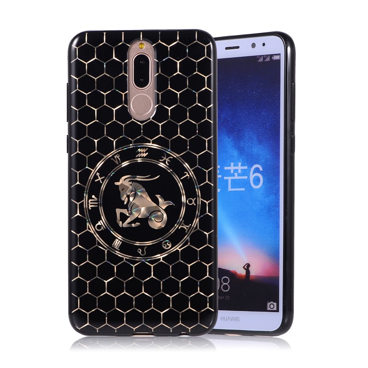 Electroplating Constellation Pattern TPU Mobile Phone Cover for Huawei Mate 10 Lite/nova 2i/Maimang 6/Honor 9i (India) - Capricornus-1