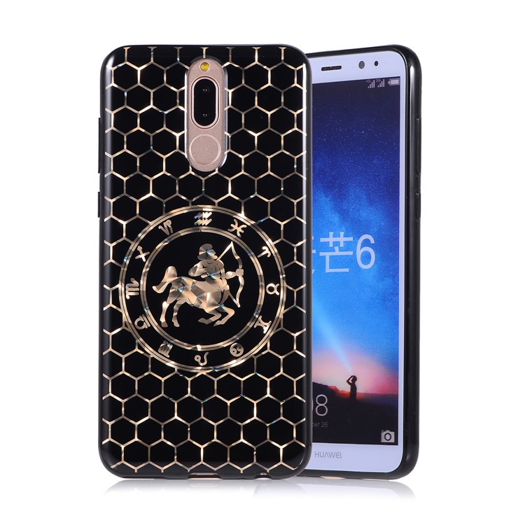Electroplating Constellation Pattern TPU Cell Phone Cover for Huawei Mate 10 Lite/nova 2i/Maimang 6/Honor 9i (India) - Sagittarius-1