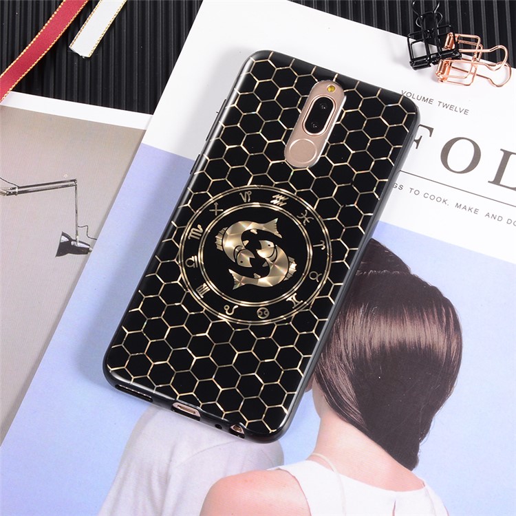 Electroplating Constellation Pattern TPU Back Cover for Huawei Mate 10 Lite/nova 2i/Maimang 6/Honor 9i (India) - Pisces-3