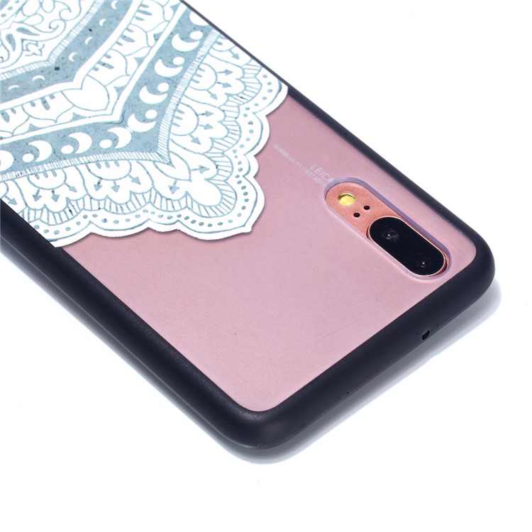 For Huawei P20 Embossed Rubberized PC TPU Hybrid Phone Casing - Unique Pattern-4