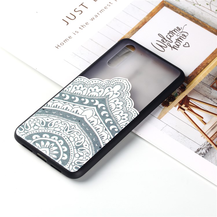 For Huawei P20 Embossed Rubberized PC TPU Hybrid Phone Casing - Unique Pattern-5