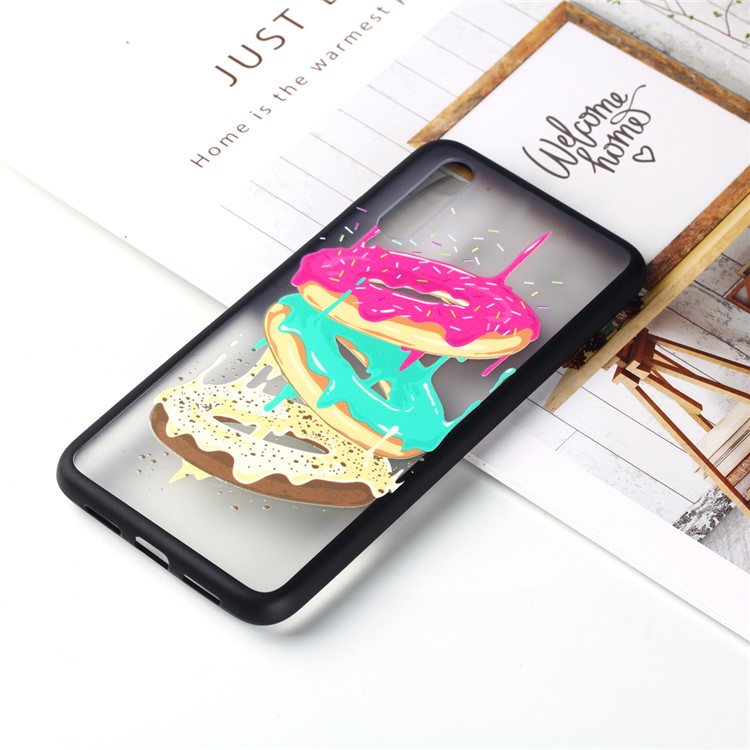 For Huawei P20 Embossed Rubberized PC TPU Hybrid Mobile Phone Case - Doughnuts-5