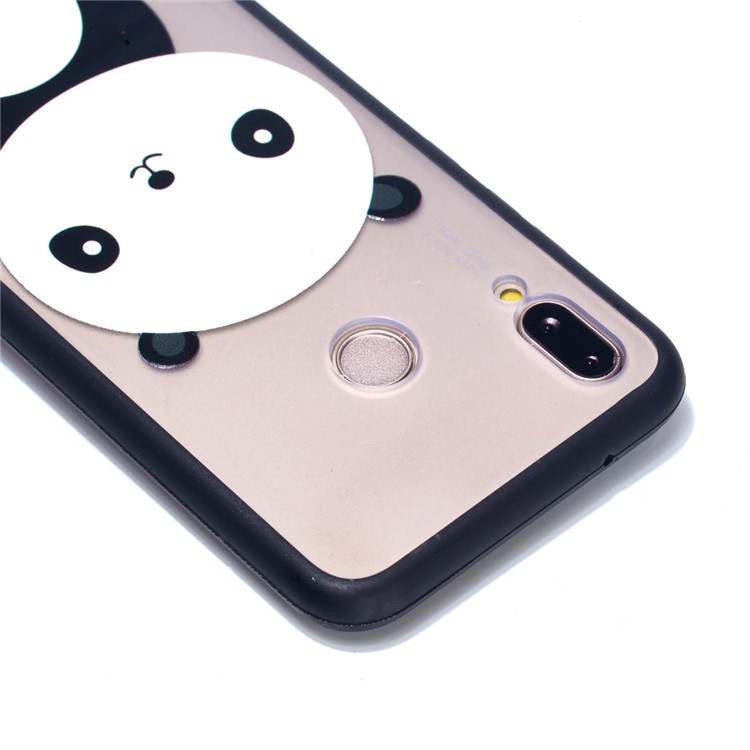 Rubberized Embossed PC + TPU Phone Cover for Huawei P20 Lite/Nova 3e - Panda-4
