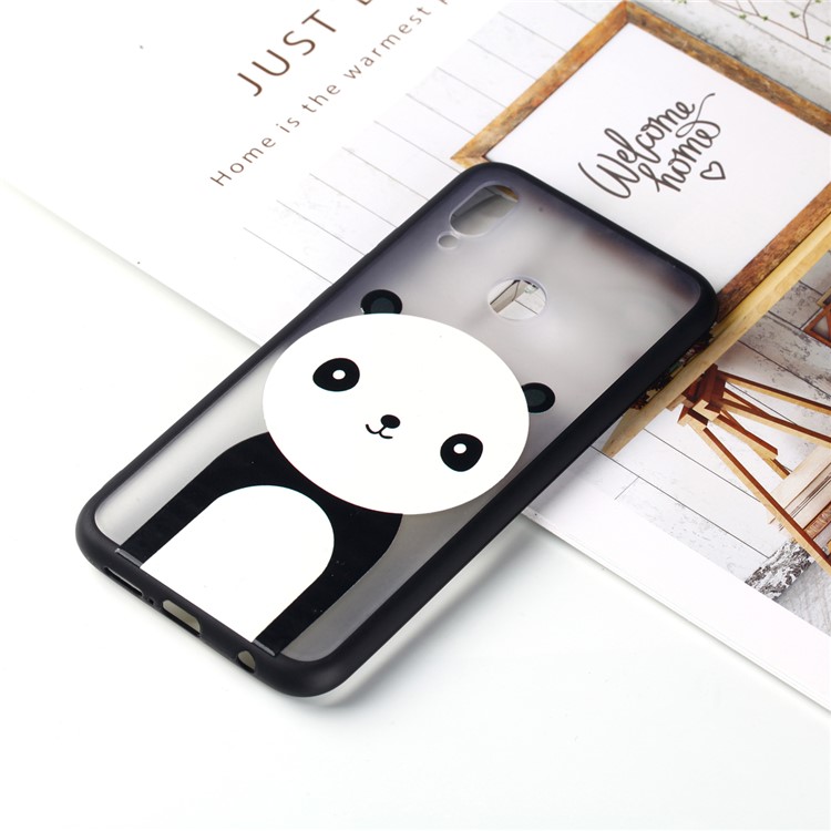 Rubberized Embossed PC + TPU Phone Cover for Huawei P20 Lite/Nova 3e - Panda-5