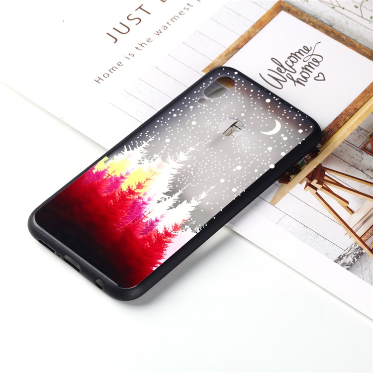 Rubberized Embossed PC + TPU Cell Phone Case for Huawei P20 Lite/Nova 3e - Forests-5