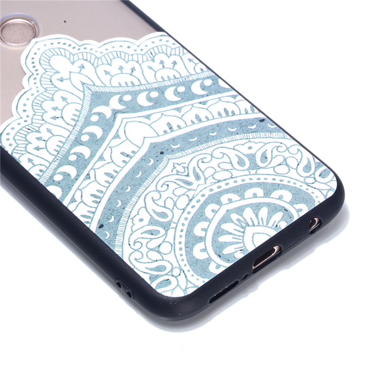 Rubberized Embossed PC + TPU Protective Case for Huawei P20 Lite/Nova 3e - Mandala-3
