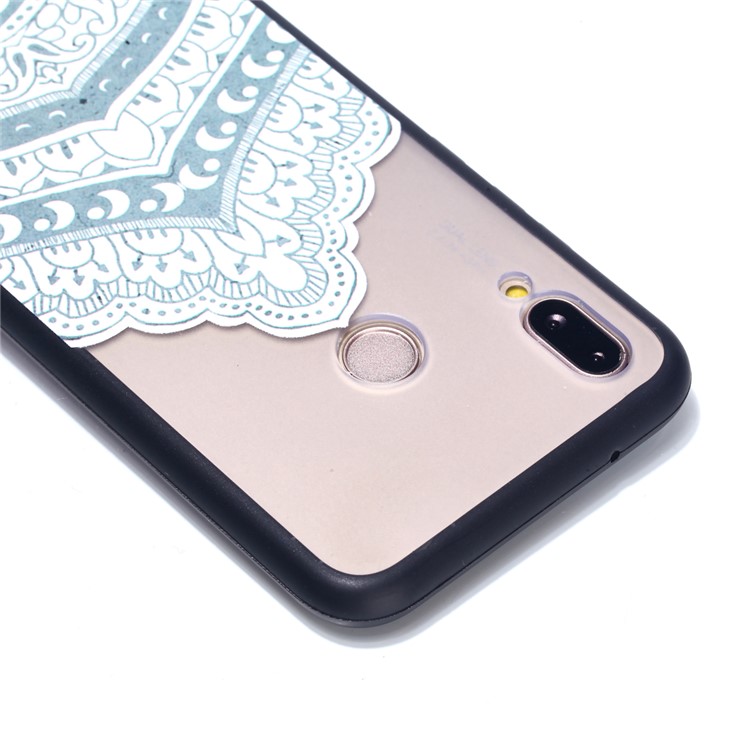 Rubberized Embossed PC + TPU Protective Case for Huawei P20 Lite/Nova 3e - Mandala-4