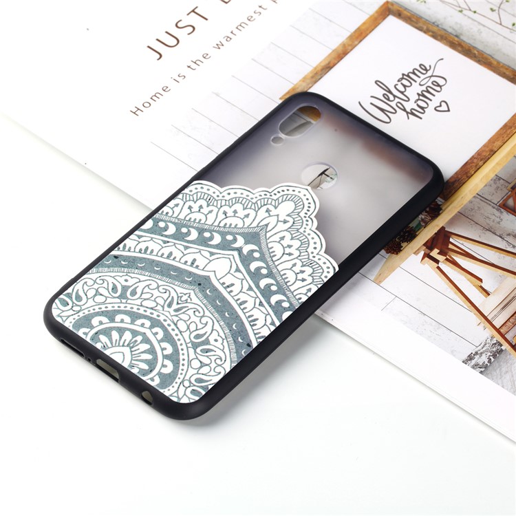 Rubberized Embossed PC + TPU Protective Case for Huawei P20 Lite/Nova 3e - Mandala-5