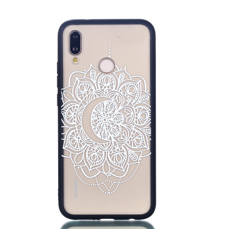 Rubberized Embossed PC + TPU Protective Cover for Huawei P20 Lite/Nova 3e - Pretty Flower-2