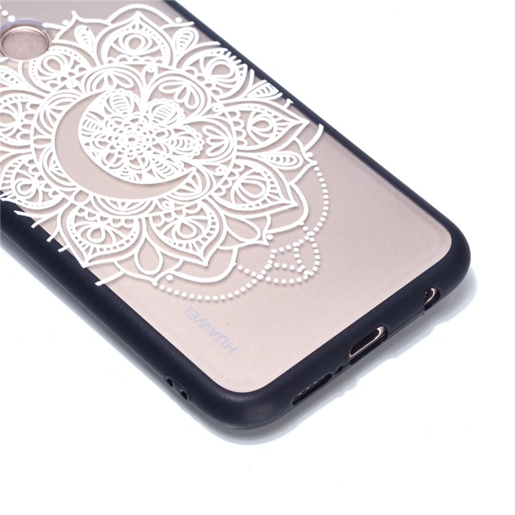 Rubberized Embossed PC + TPU Protective Cover for Huawei P20 Lite/Nova 3e - Pretty Flower-3