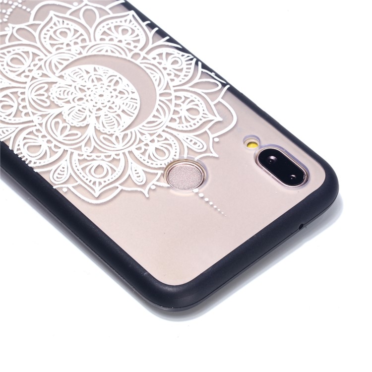 Rubberized Embossed PC + TPU Protective Cover for Huawei P20 Lite/Nova 3e - Pretty Flower-4