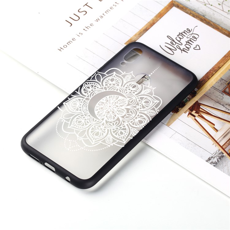 Rubberized Embossed PC + TPU Protective Cover for Huawei P20 Lite/Nova 3e - Pretty Flower-5