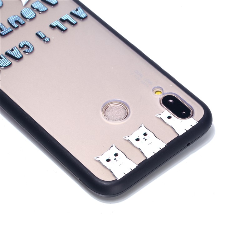Rubberized Embossed PC + TPU Protective Shell for Huawei P20 Lite/Nova 3e - Lovely Cats-4