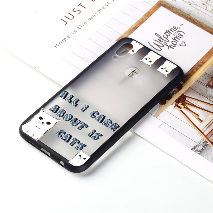 Rubberized Embossed PC + TPU Protective Shell for Huawei P20 Lite/Nova 3e - Lovely Cats-5
