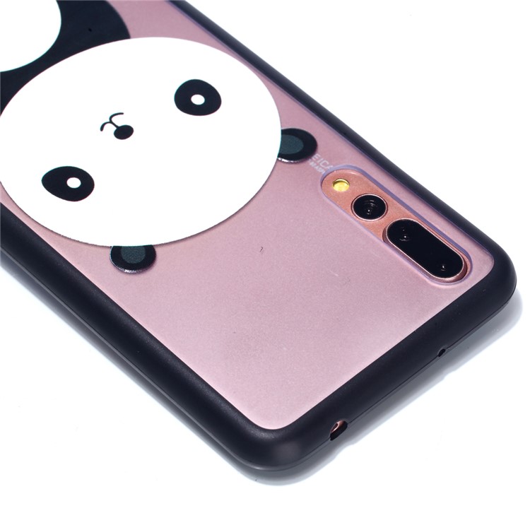 For Huawei P20 Pro Embossed Rubberized PC TPU Hybrid Phone Cover - Panda-4