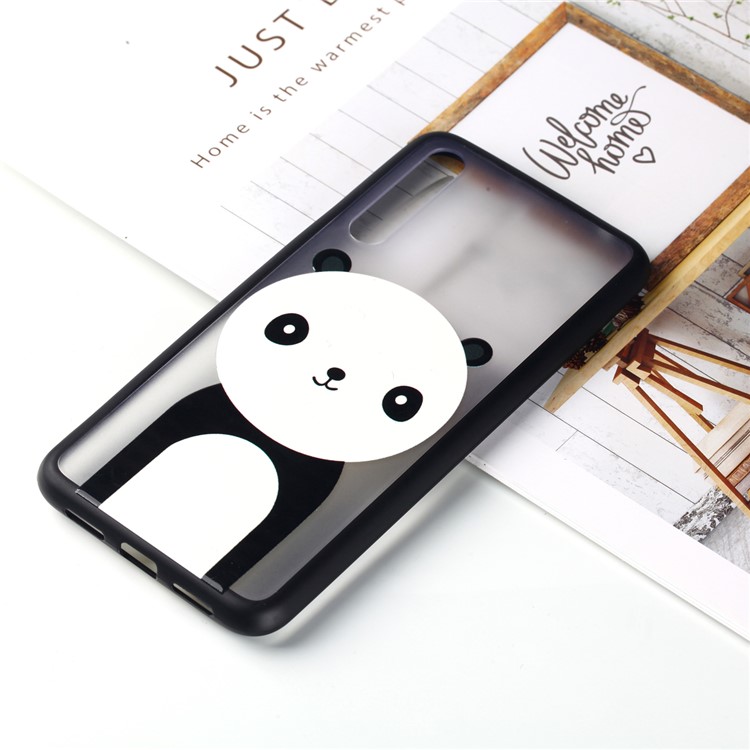 For Huawei P20 Pro Embossed Rubberized PC TPU Hybrid Phone Cover - Panda-5