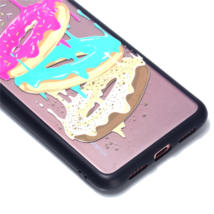 For Huawei P20 Pro Embossed Rubberized PC TPU Hybrid Phone Shell - Doughnuts-3
