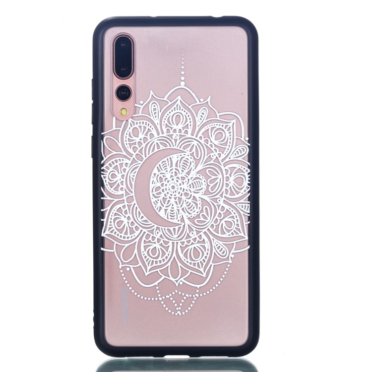 For Huawei P20 Pro Embossed Rubberized PC TPU Hybrid Protective Case - Mandala Flower-2