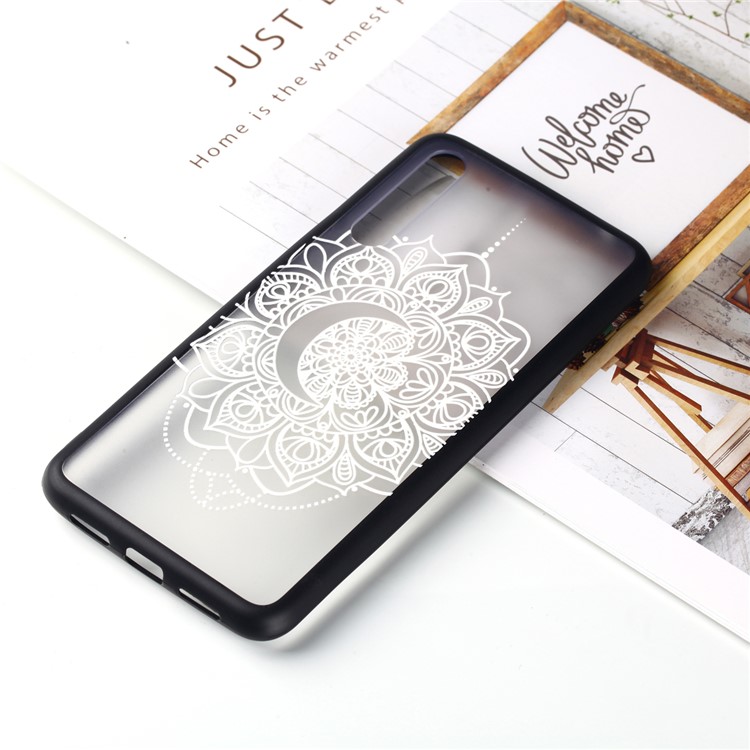 For Huawei P20 Pro Embossed Rubberized PC TPU Hybrid Protective Case - Mandala Flower-5