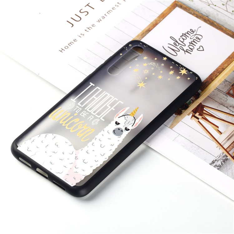 For Huawei P20 Pro Embossed Rubberized PC TPU Hybrid Protection Shell - I Choose To Be A Unicorn-5