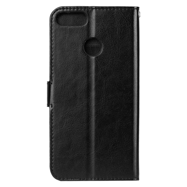 Crazy Horse Texture Wallet Stand Leather Case for Huawei Y9 (2018) / Enjoy 8 Plus - Black-3