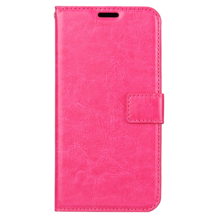 Crazy Horse Texture Wallet Stand Leather Phone Case for Huawei Y9 (2018) / Enjoy 8 Plus - Rose-2