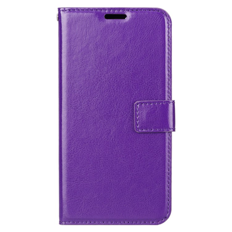 Crazy Horse Texture Wallet Stand Leather Phone Cover for Huawei Y9 (2018) / Enjoy 8 Plus - Purple-2
