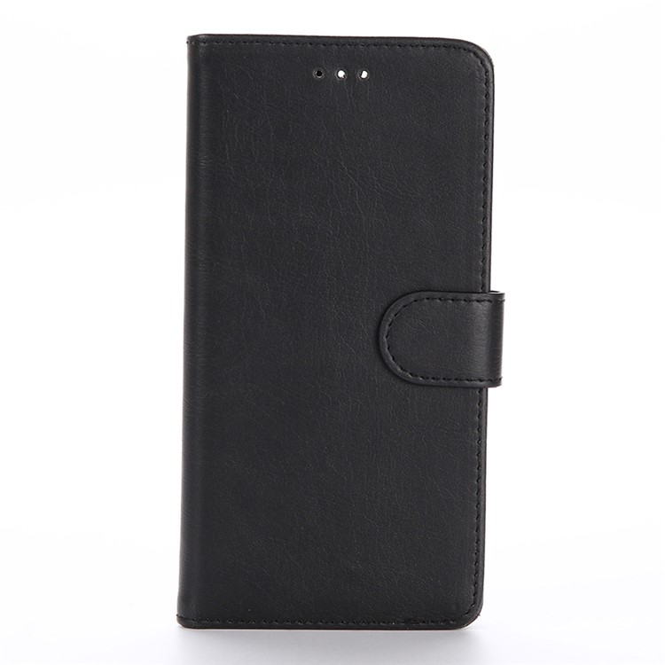 Crazy Horse Texture Retro Style Leather Wallet Case for Huawei Y9 (2018)/Enjoy 8 Plus - Black-2
