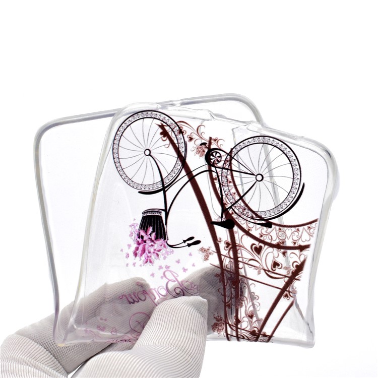 Pattern Printing Soft TPU Back Phone Case for Huawei P20 - Eiffel Tower and Bicycle-5
