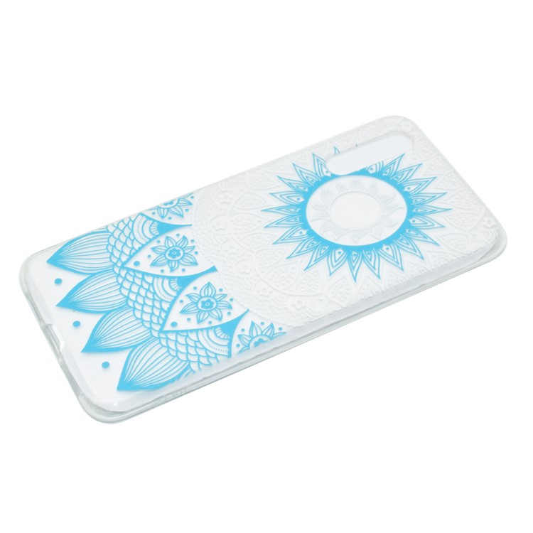Pattern Printing Soft TPU Back Mobile Cover for Huawei P20 - Blue Mandala-3