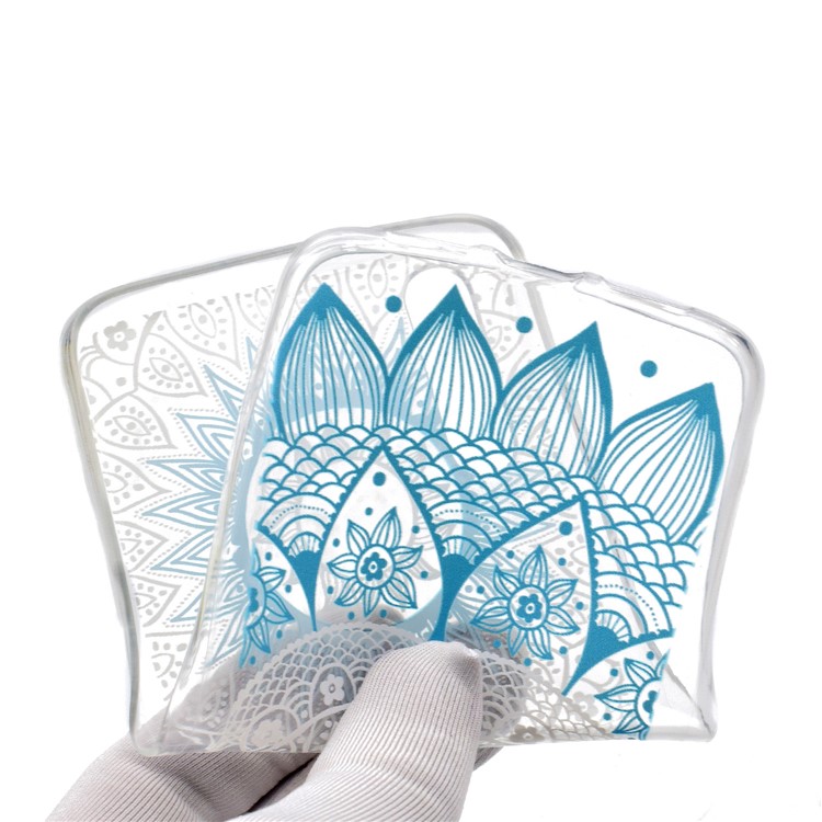 Pattern Printing Soft TPU Back Mobile Cover for Huawei P20 - Blue Mandala-5