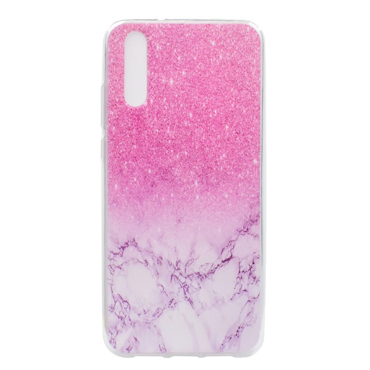 Pattern Printing Soft TPU Back Cover for Huawei P20 Pro - Pink Marble-2