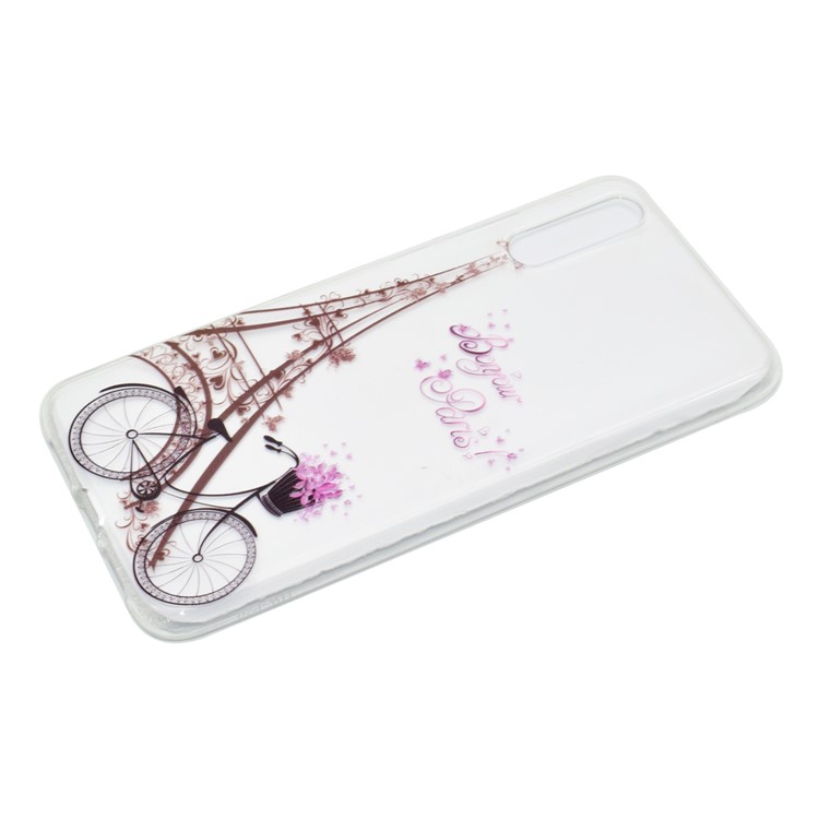 Pattern Printing Soft TPU Mobile Phone Case for Huawei P20 Pro - Eiffel Tower and Bicycle-3