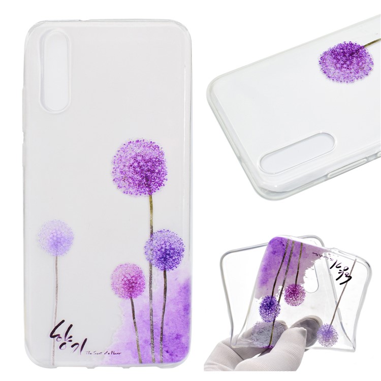 Pattern Printing Soft TPU Cell Phone Shell for Huawei P20 Pro - Dandelion-1
