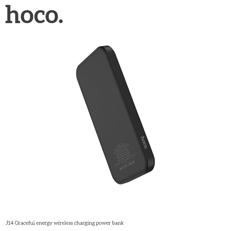 HOCO J14 10000mAh Graceful Energy Qi Wireless Charger + Dual USB Power Bank - Black-4