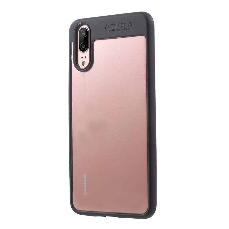 Silicone Frame + Transparent Acrylic Combo Cellphone Cover for Huawei P20 - Black-3